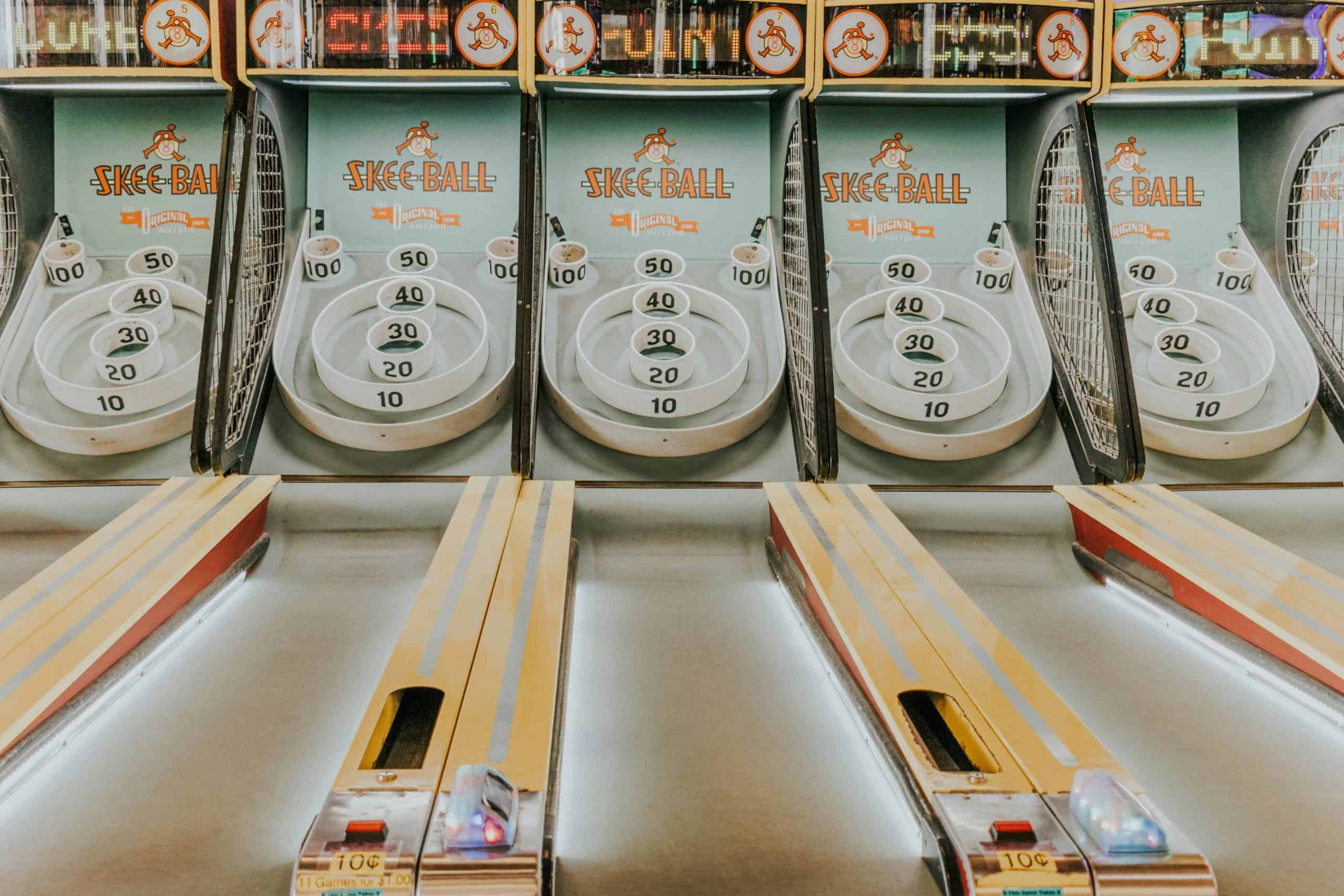 An arcade route operator would go to this location to see the performance of skee ball.